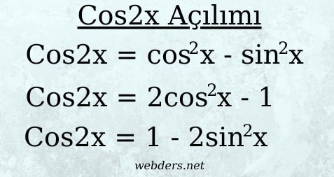 cos2x açılımı