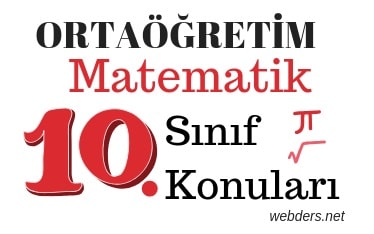 10. sınıf matematik konuları