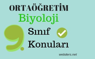 9. sınıf biyoloji konuları