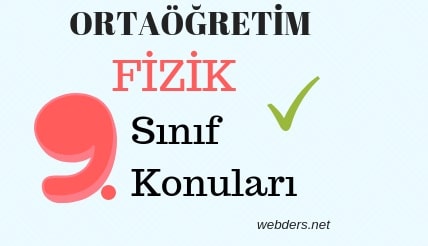 9. sınıf fizik konuları