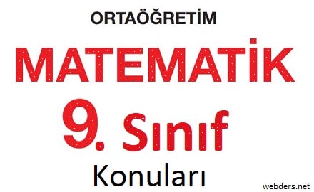 9. sınıf matematik konuları