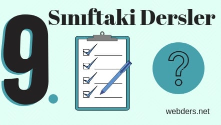 9. sınıfta hangi dersler var