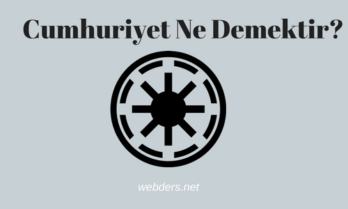 cumhuriyet ne demektir