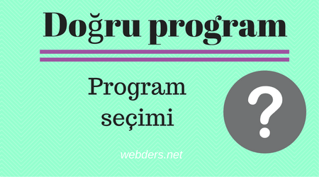 ders çalışma programı seçimi